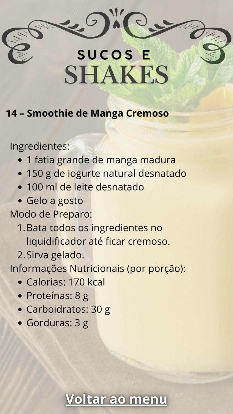 14 – Smoothie de Manga Cremoso