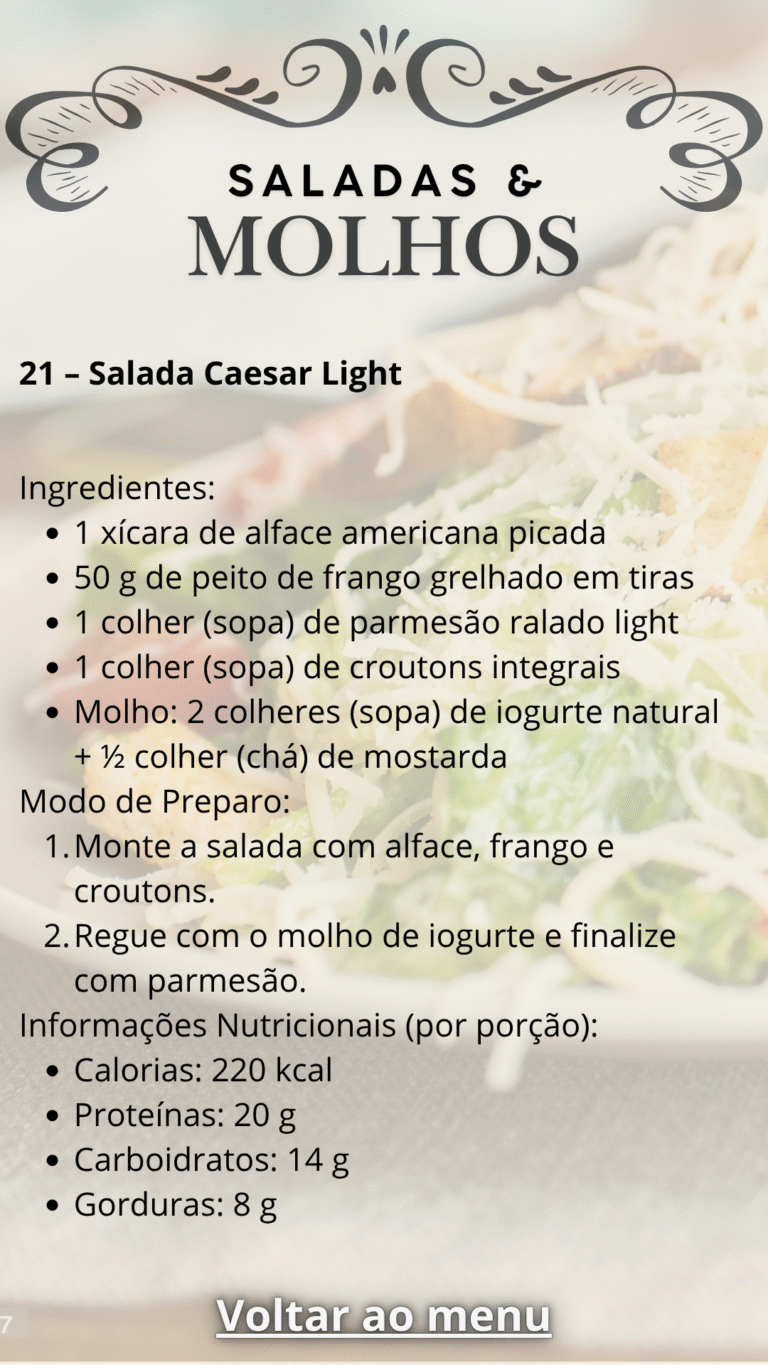 21 – Salada Caesar Light