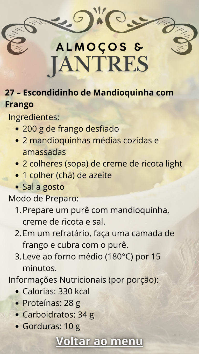 27 – Escondidinho de Mandioquinha com Frango