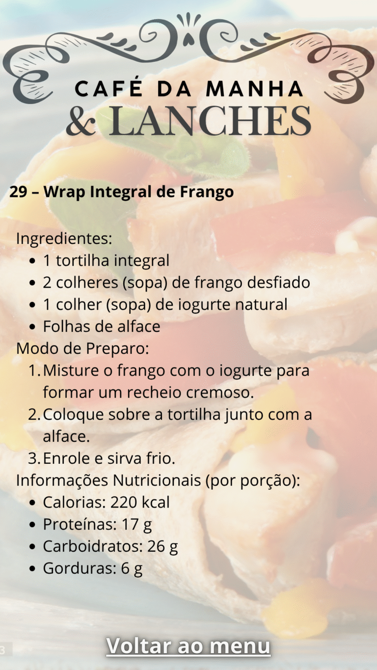29 – Wrap Integral de Frango