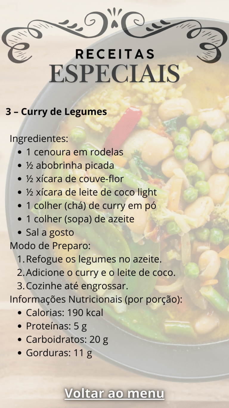 3 – Curry de Legumes