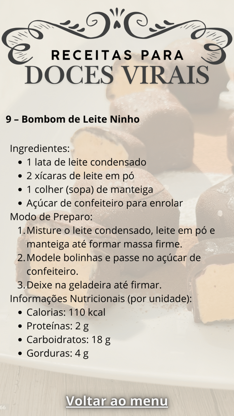 9 – Bombom de Leite Ninho