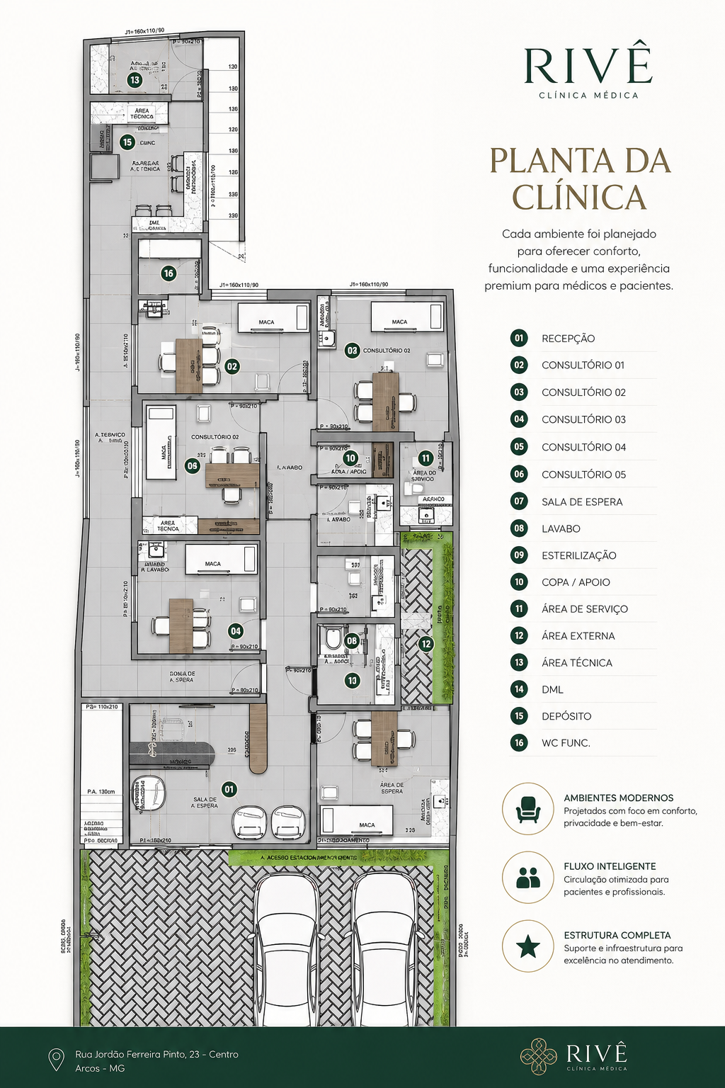 Planta da Clínica Rivê